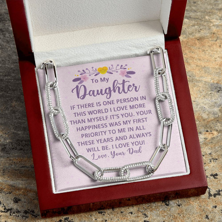 To My Daughter | If There is One Person in this World - Forever Linked Necklace
