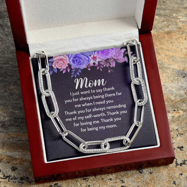 To My Mom | I just want to say Thank You - Forever Linked Necklace