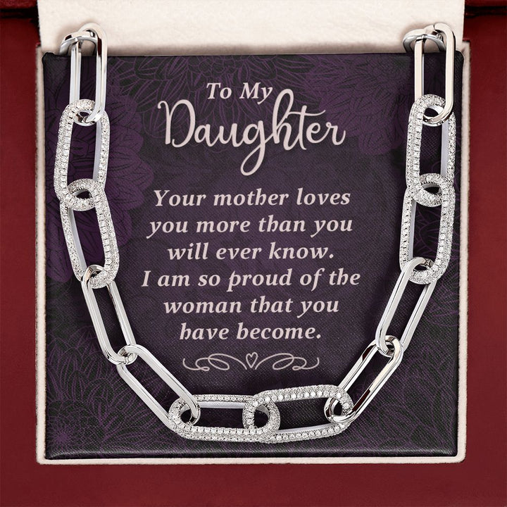 To My Daughter | Your Mother Loves You - Forever Linked Necklace