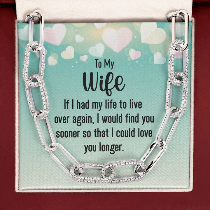 To My Wife | I would find you sooner - Forever Linked Necklace