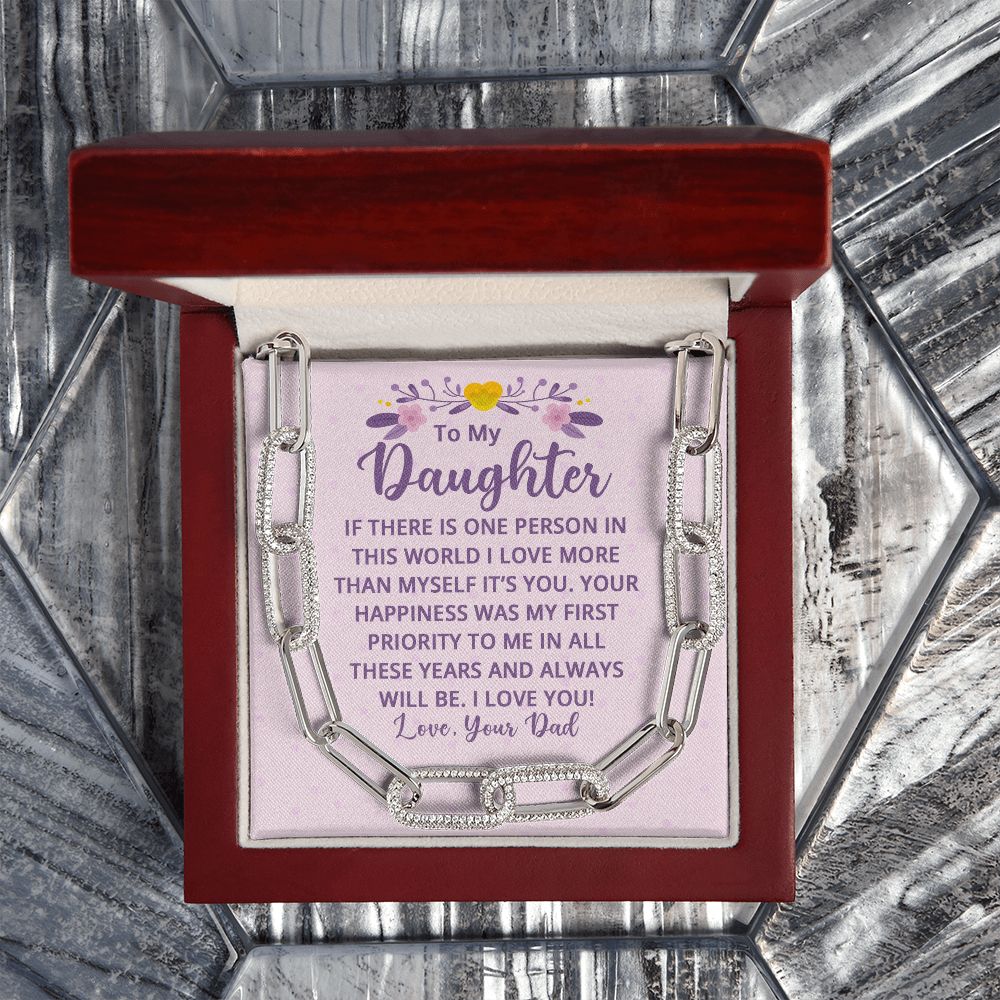 To My Daughter | If There is One Person in this World - Forever Linked Necklace