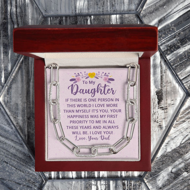 To My Daughter | If There is One Person in this World - Forever Linked Necklace