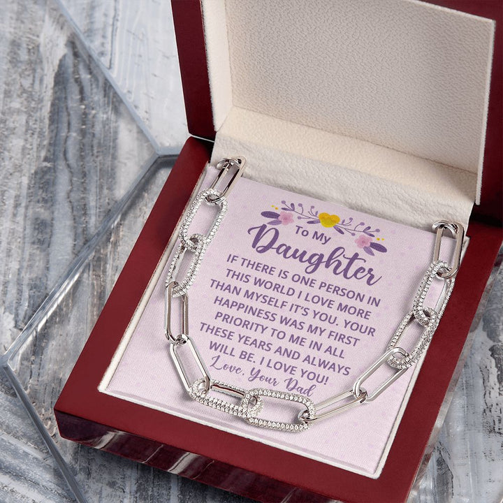 To My Daughter | If There is One Person in this World - Forever Linked Necklace