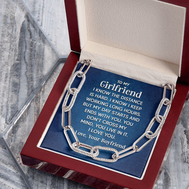 To My Girlfriend | I know the distance is hard - Forever Linked Necklace