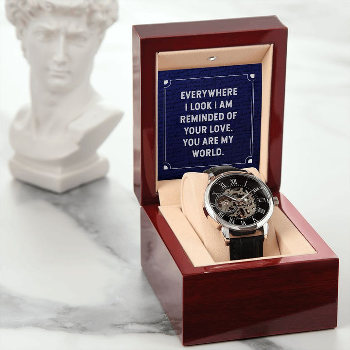 To My Husband | You will forever be my always - Men's Openwork Watch