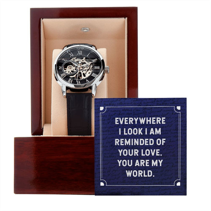To My Husband | You will forever be my always - Men's Openwork Watch