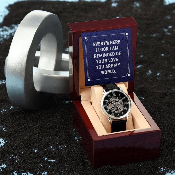 To My Husband | You will forever be my always - Men's Openwork Watch