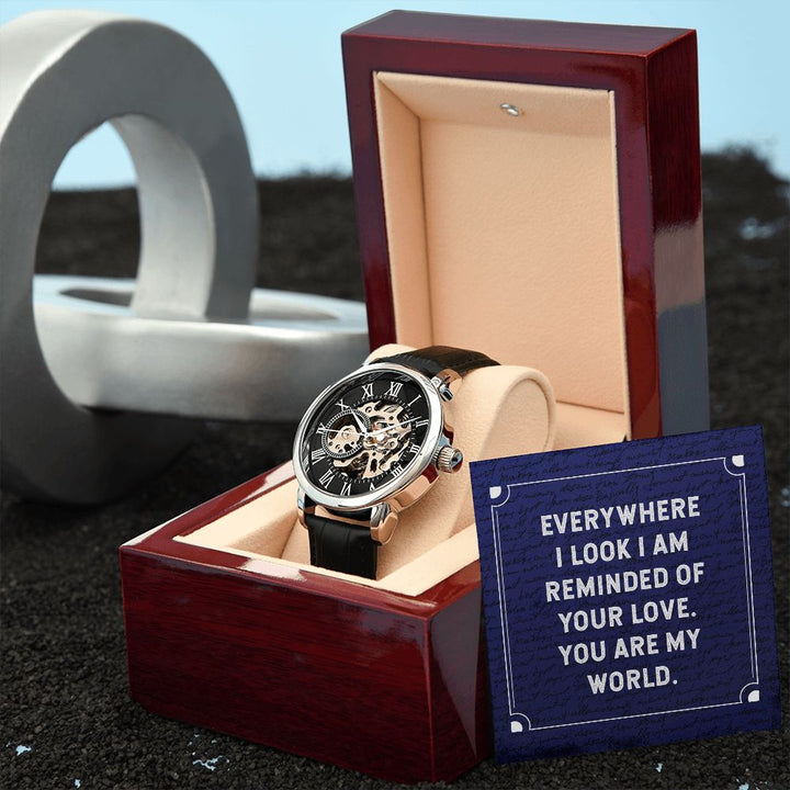 To My Husband | You will forever be my always - Men's Openwork Watch