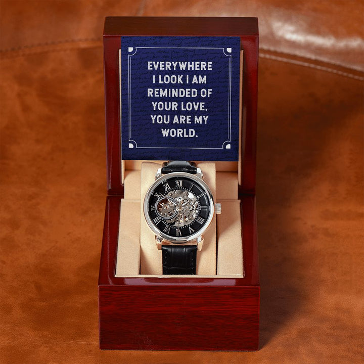 To My Husband | You will forever be my always - Men's Openwork Watch