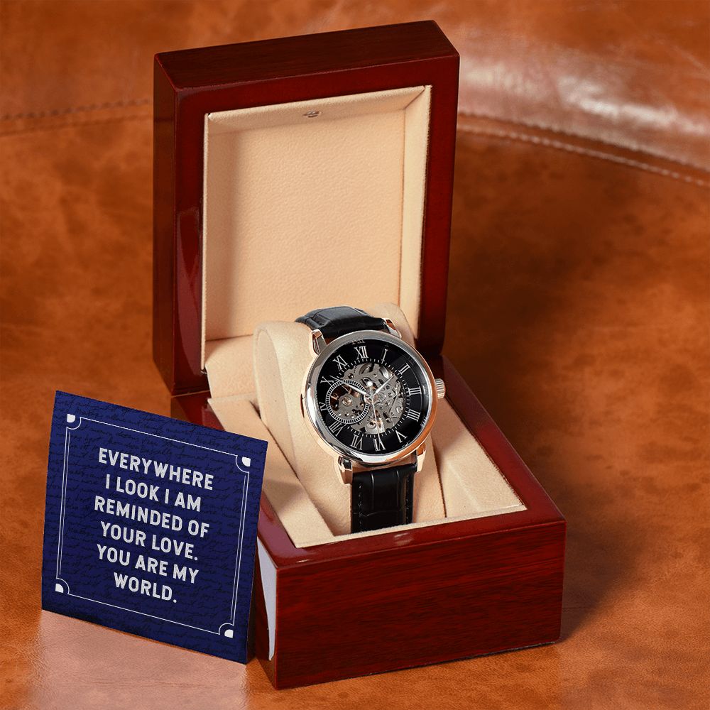 To My Husband | You will forever be my always - Men's Openwork Watch