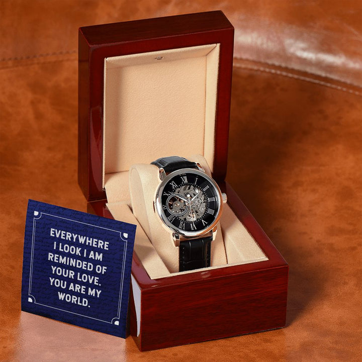 To My Husband | You will forever be my always - Men's Openwork Watch