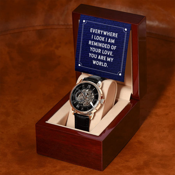 To My Husband | You will forever be my always - Men's Openwork Watch