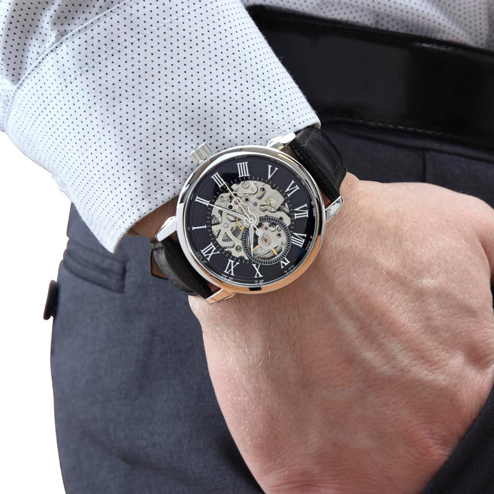 To My Husband | You stole my heart - Men's Openwork Watch
