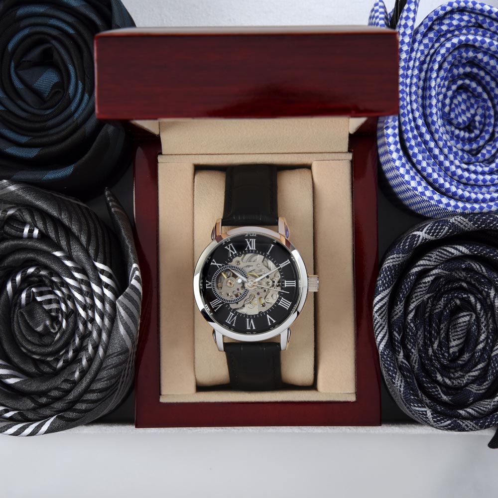 To My Husband | You stole my heart - Men's Openwork Watch