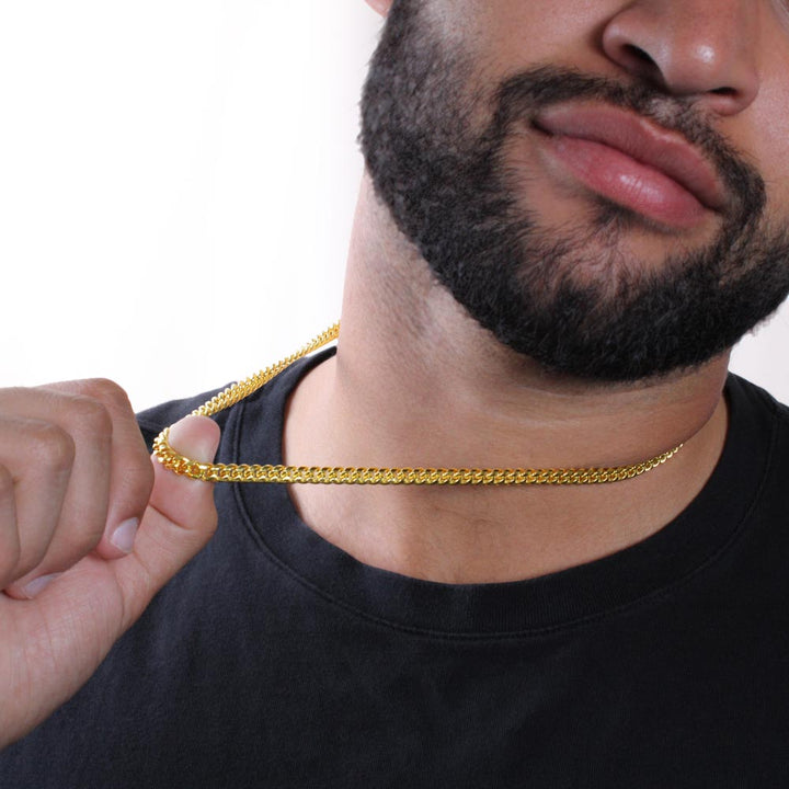 To My Husband | God doesn't give the hardest battles to his toughest fire - Cuban Link Chain