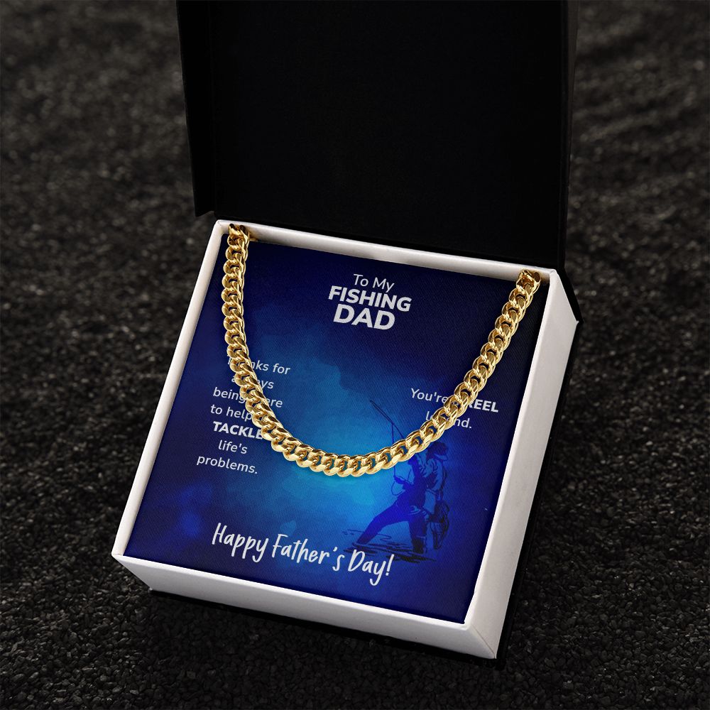 To My Dad | My Fishing Dad - Cuban Link Chain