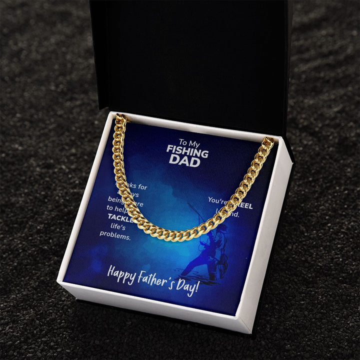 To My Dad | My Fishing Dad - Cuban Link Chain