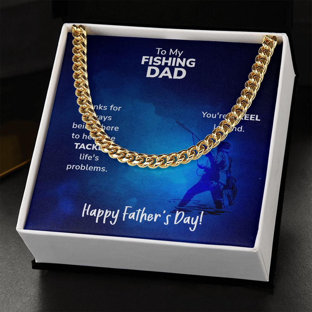To My Dad | My Fishing Dad - Cuban Link Chain
