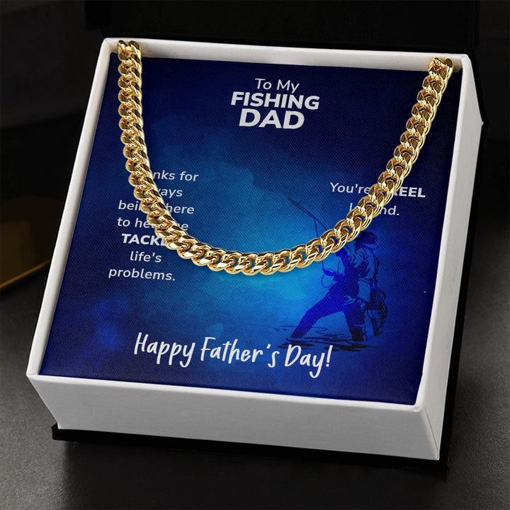 To My Dad | My Fishing Dad - Cuban Link Chain