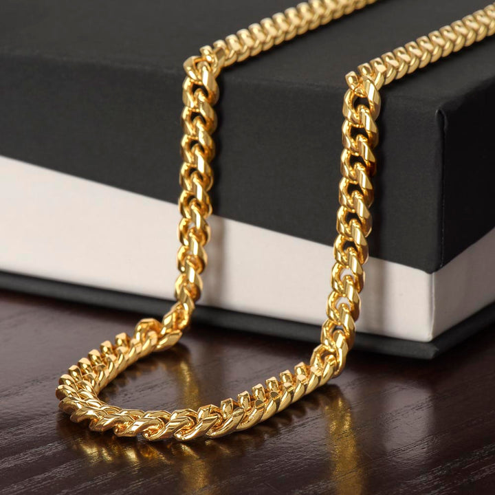 Wake Up, Kick Ass, Repeat - Cuban Link Chain