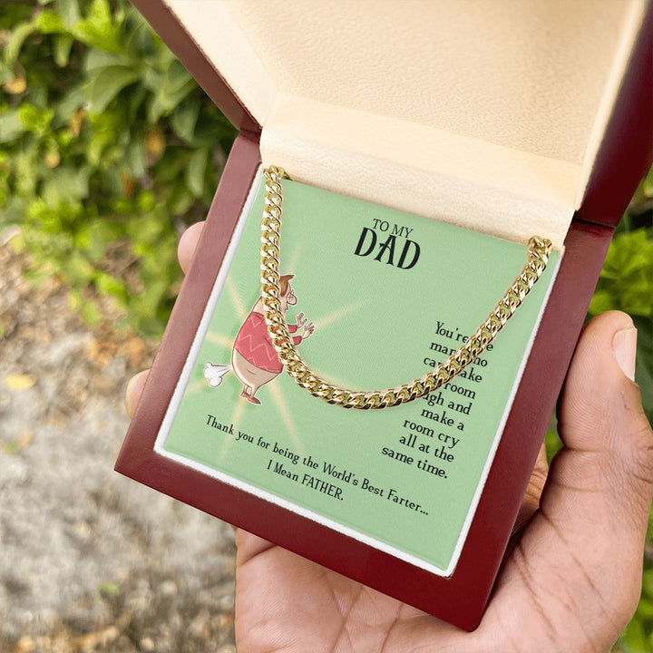To My Dad | World's Best Father - Cuban Link Chain