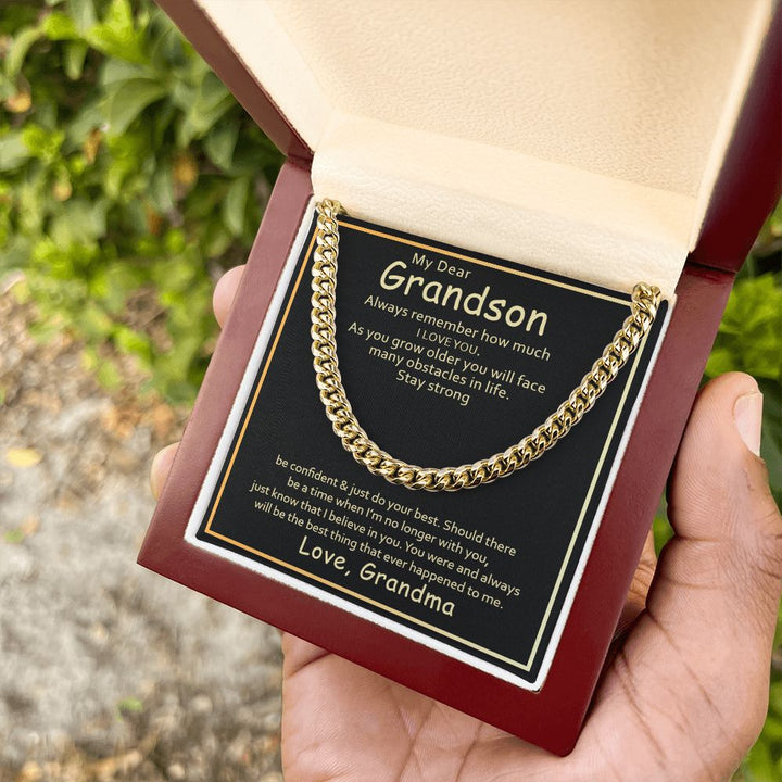 My Dear Grandson | Always remember how much I love you - Cuban Link Chain