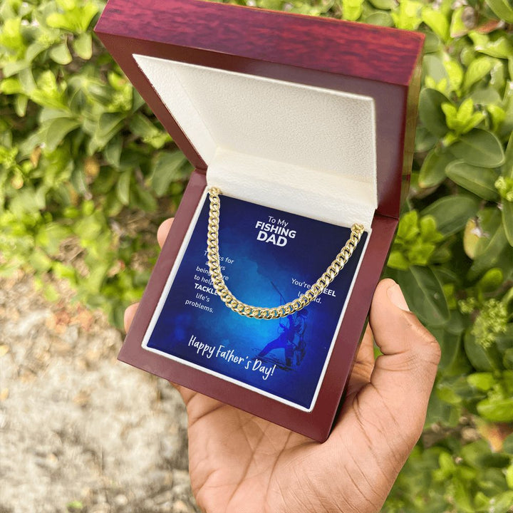 To My Dad | My Fishing Dad - Cuban Link Chain