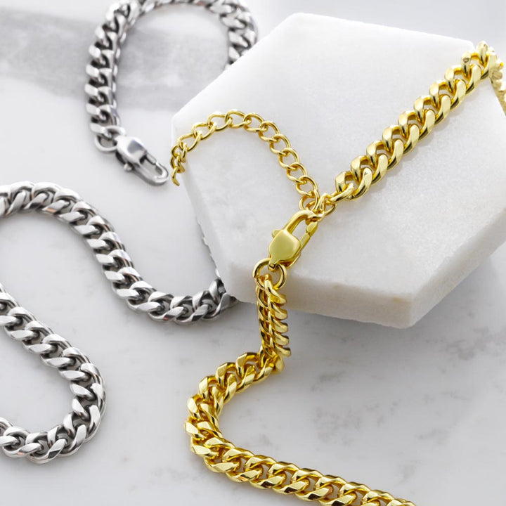 Wake Up, Kick Ass, Repeat - Cuban Link Chain