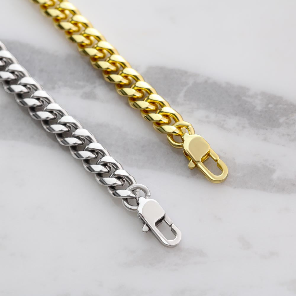 To My Husband | God doesn't give the hardest battles to his toughest fire - Cuban Link Chain