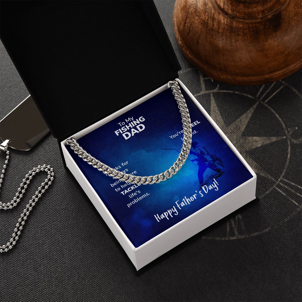 To My Dad | My Fishing Dad - Cuban Link Chain