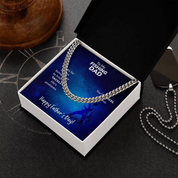 To My Dad | My Fishing Dad - Cuban Link Chain