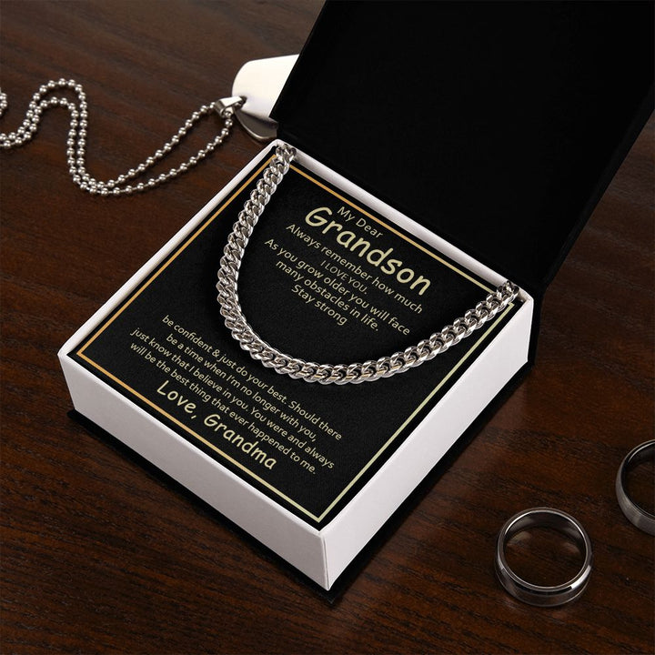 My Dear Grandson | Always remember how much I love you - Cuban Link Chain