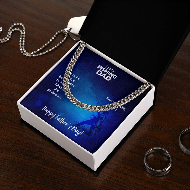 To My Dad | My Fishing Dad - Cuban Link Chain