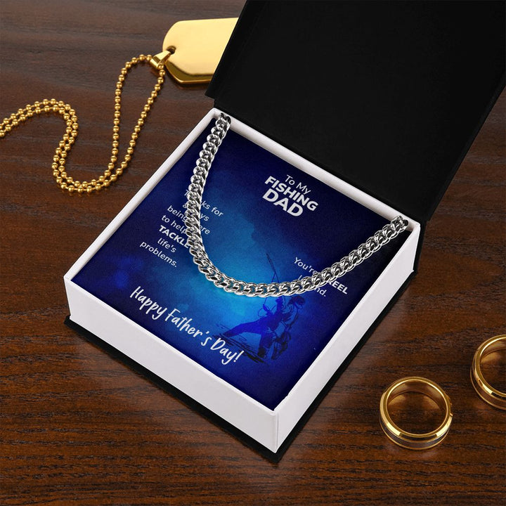 To My Dad | My Fishing Dad - Cuban Link Chain