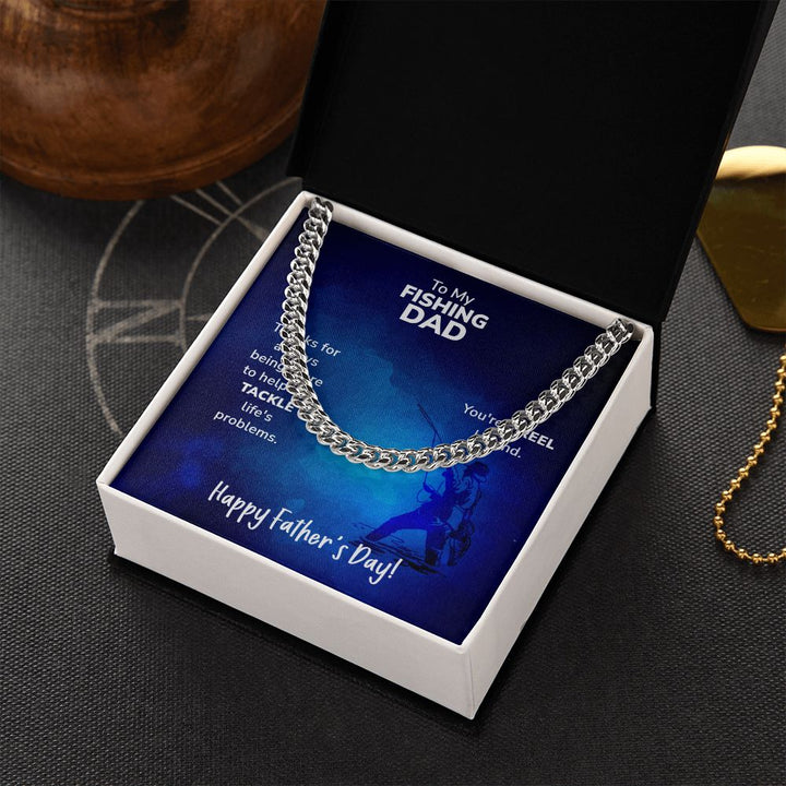 To My Dad | My Fishing Dad - Cuban Link Chain
