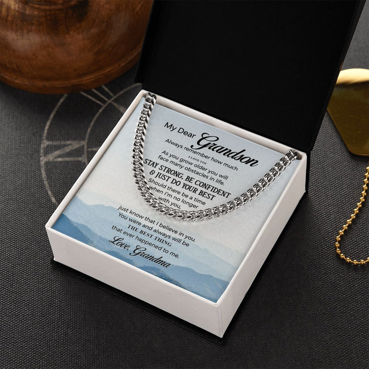 To My Grandson | The Best Thing that ever happened to Me - Cuban Link Chain