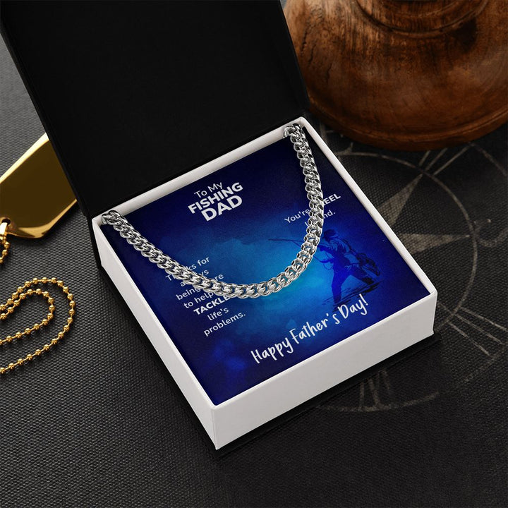 To My Dad | My Fishing Dad - Cuban Link Chain