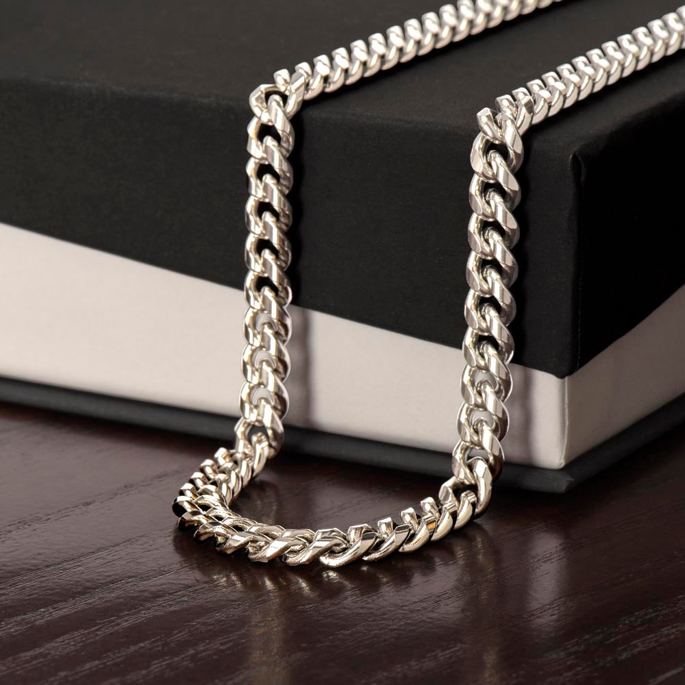 To My Grandson | I Love You Grandson From Grandma - Cuban Link Chain