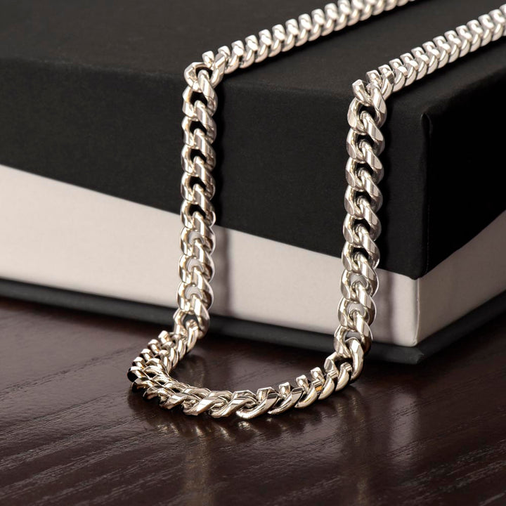 To My Grandson | I Love You Grandson From Grandma - Cuban Link Chain
