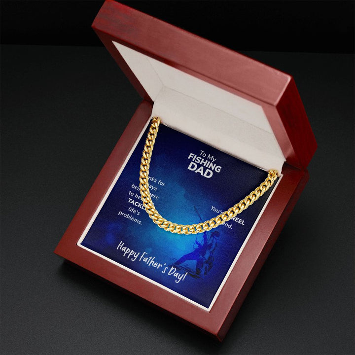 To My Dad | My Fishing Dad - Cuban Link Chain