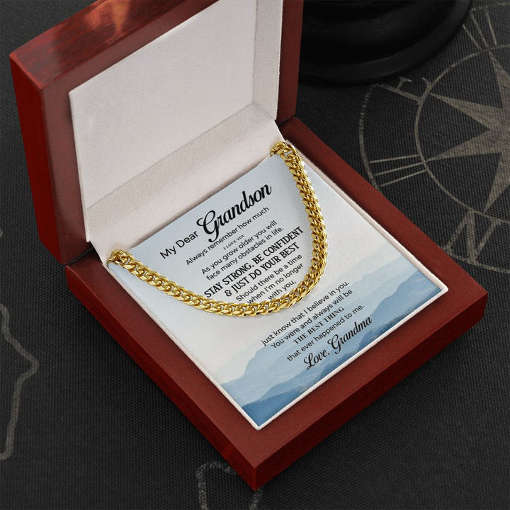 To My Grandson | The Best Thing that ever happened to Me - Cuban Link Chain