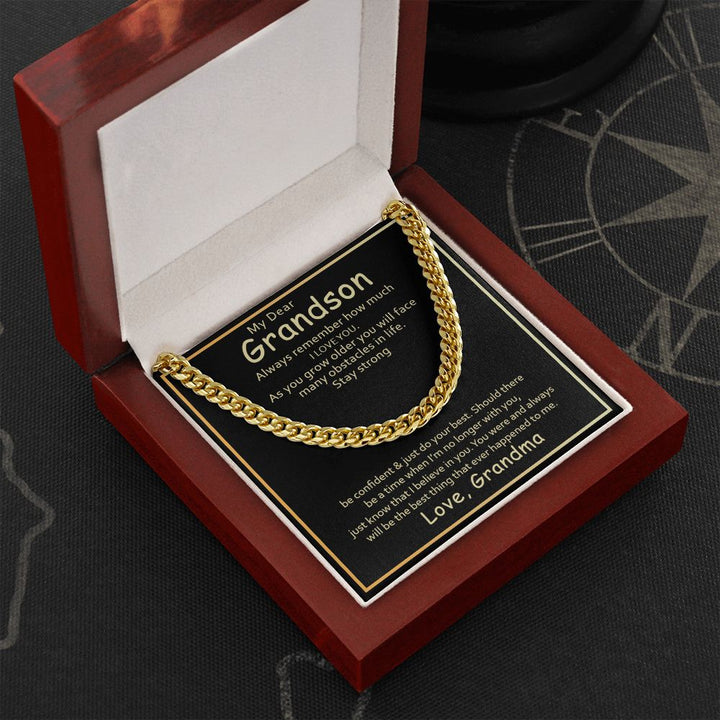 My Dear Grandson | Always remember how much I love you - Cuban Link Chain