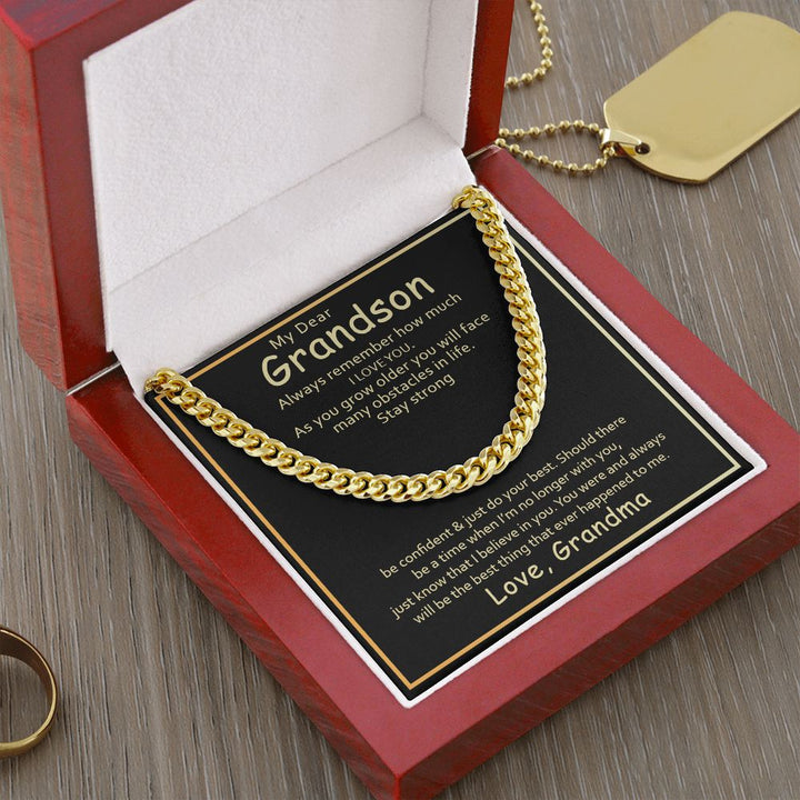 My Dear Grandson | Always remember how much I love you - Cuban Link Chain