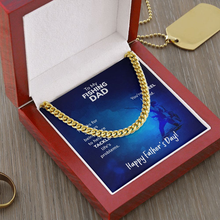 To My Dad | My Fishing Dad - Cuban Link Chain