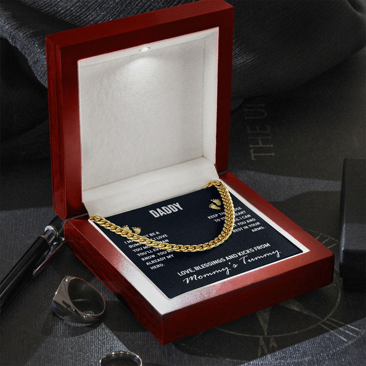 To My Dad | I Love You, From Mommy's Tummy - Cuban Link Chain