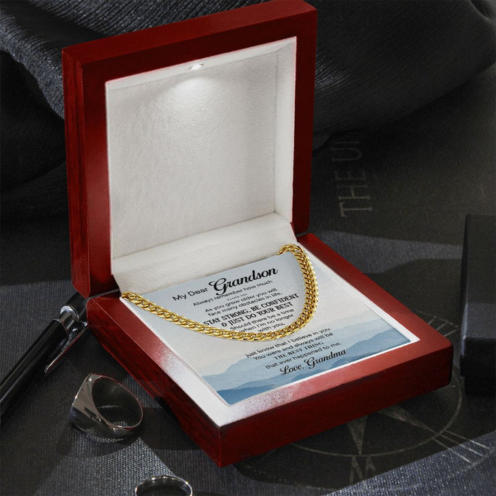 To My Grandson | The Best Thing that ever happened to Me - Cuban Link Chain