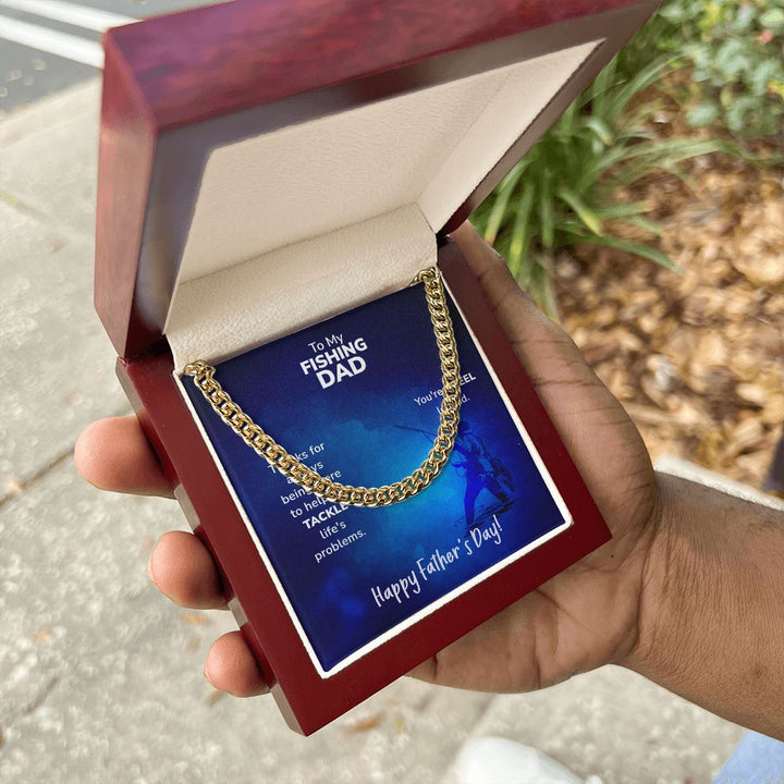 To My Dad | My Fishing Dad - Cuban Link Chain