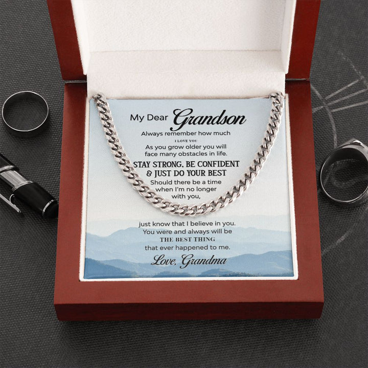 To My Grandson | The Best Thing that ever happened to Me - Cuban Link Chain