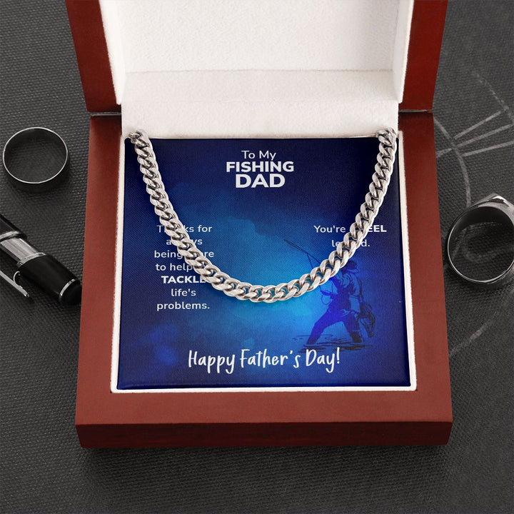 To My Dad | My Fishing Dad - Cuban Link Chain