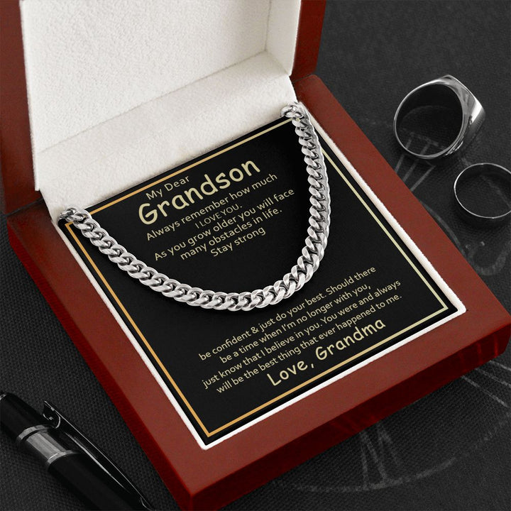 My Dear Grandson | Always remember how much I love you - Cuban Link Chain
